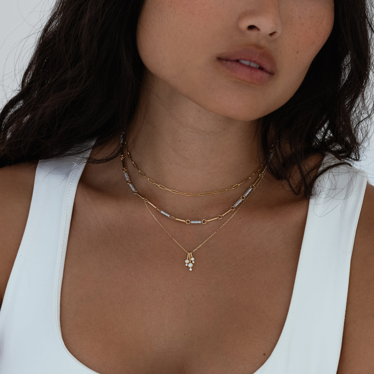 Pavé Sloan Necklace - Elegant Cubic Zirconia Pendant for Women | Perfect for Weddings, Parties & Everyday Wear