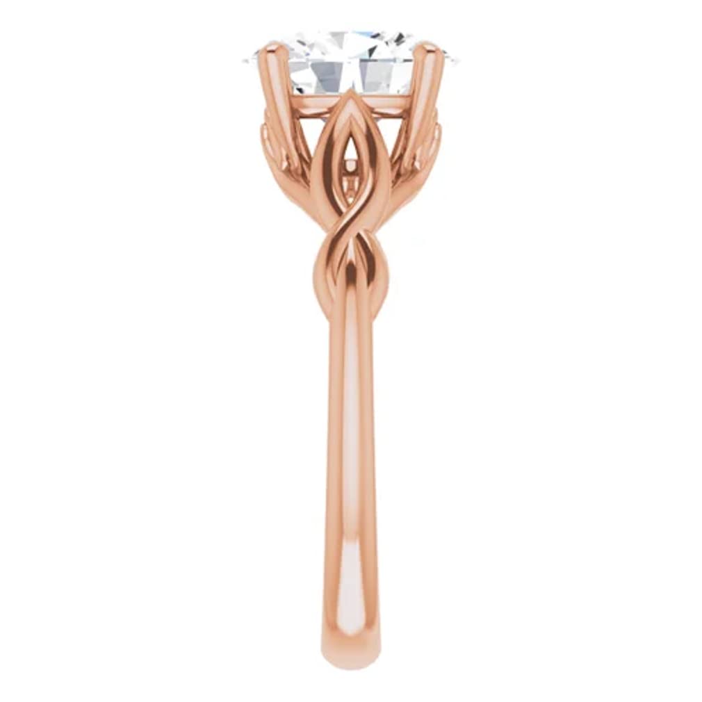 10K Solid Rose Gold Handmade Engagement Ring - 1 CT Oval Cut Moissanite Diamond Solitaire Wedding Band for Women - Perfect for Proposals, Anniversaries & Bridal Jewelry Gifts