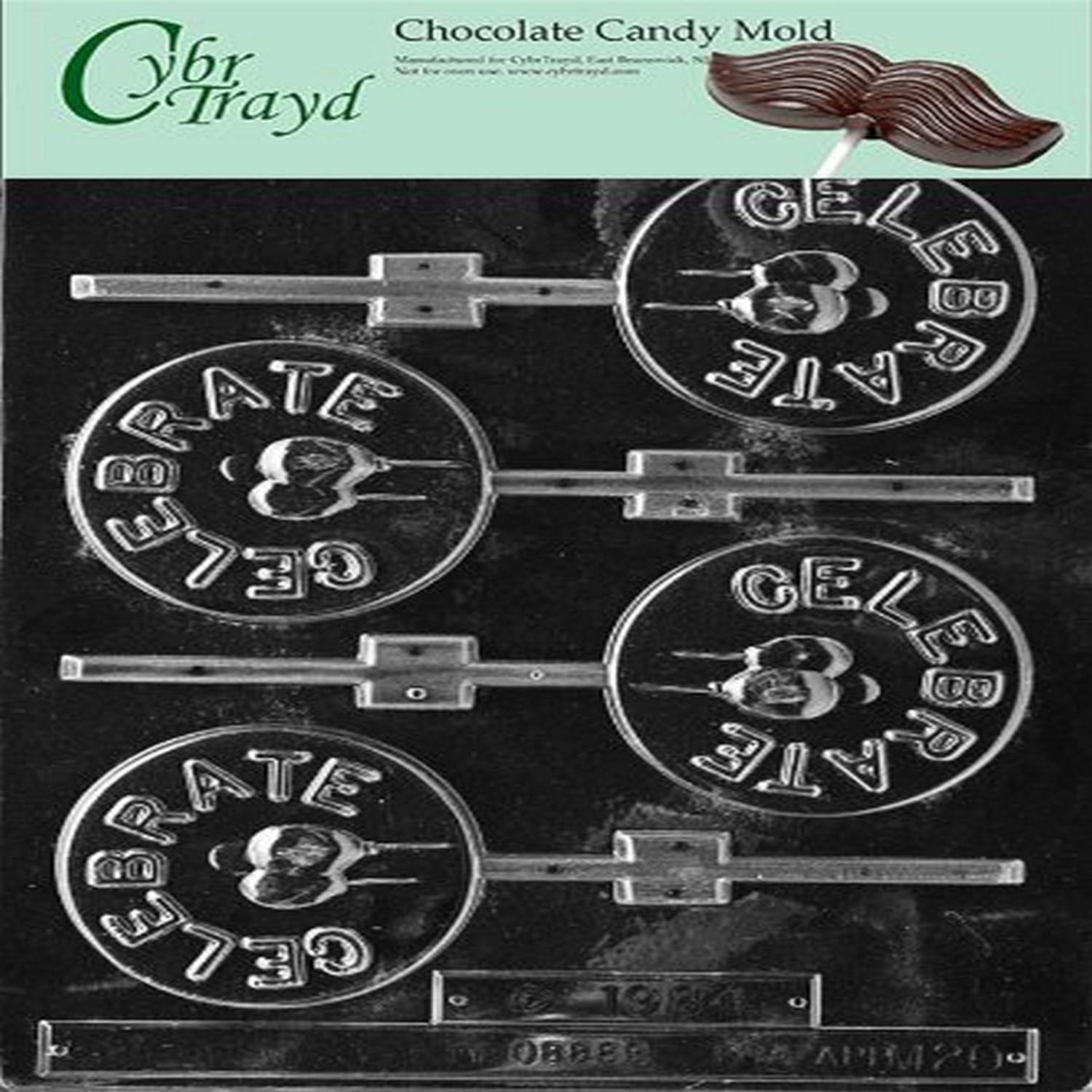 Cybrtrayd Chocolate Candy Mold for Lolly & Candy Making - DIY Baking, Party Favors, Holiday Treats & Gift Packaging