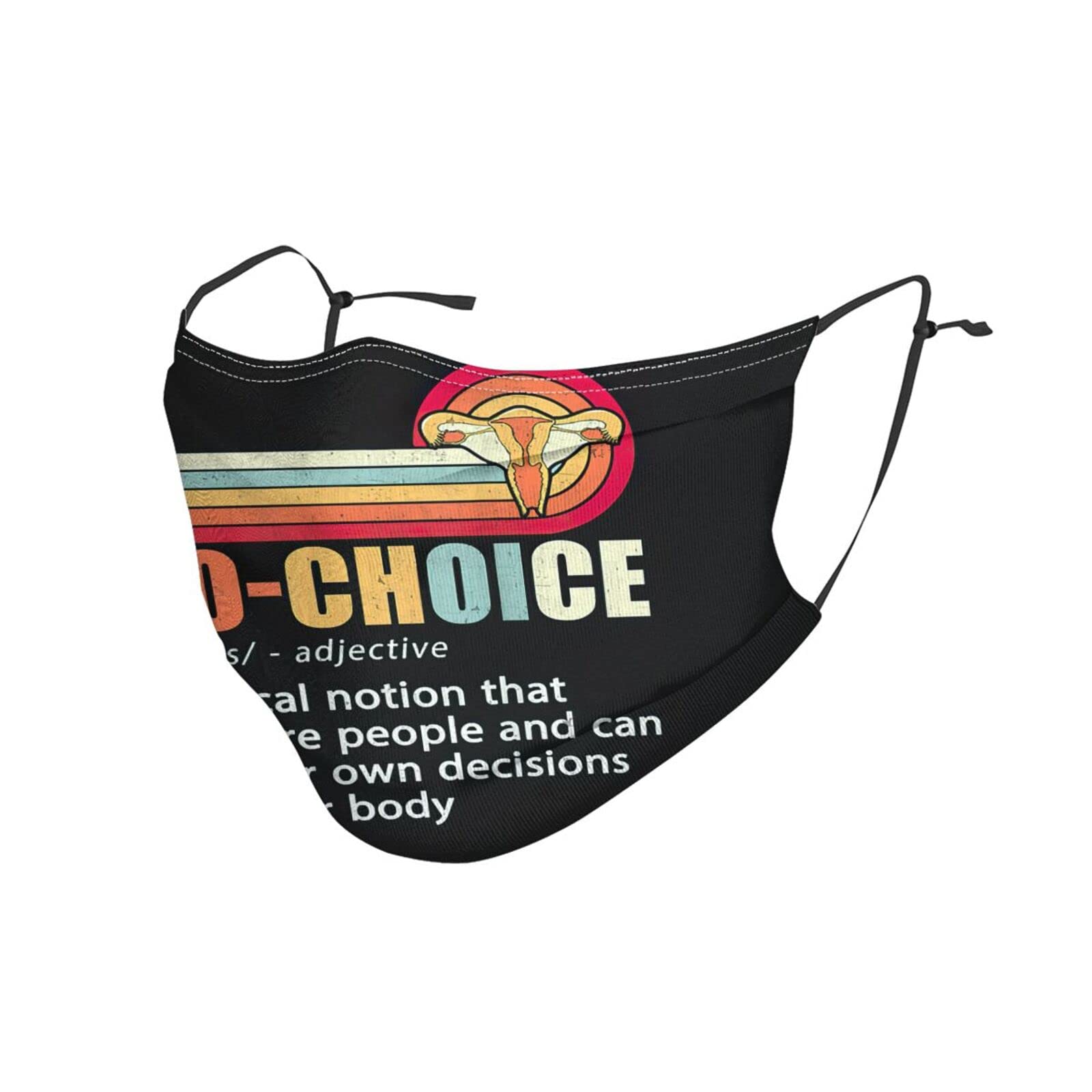Pro Roe 1973 Pro Choice Women's Rights Funny Face Mask - Reusable Bandana for Adults - 5 Pack - Perfect for Protests, Rallies & Everyday Activism