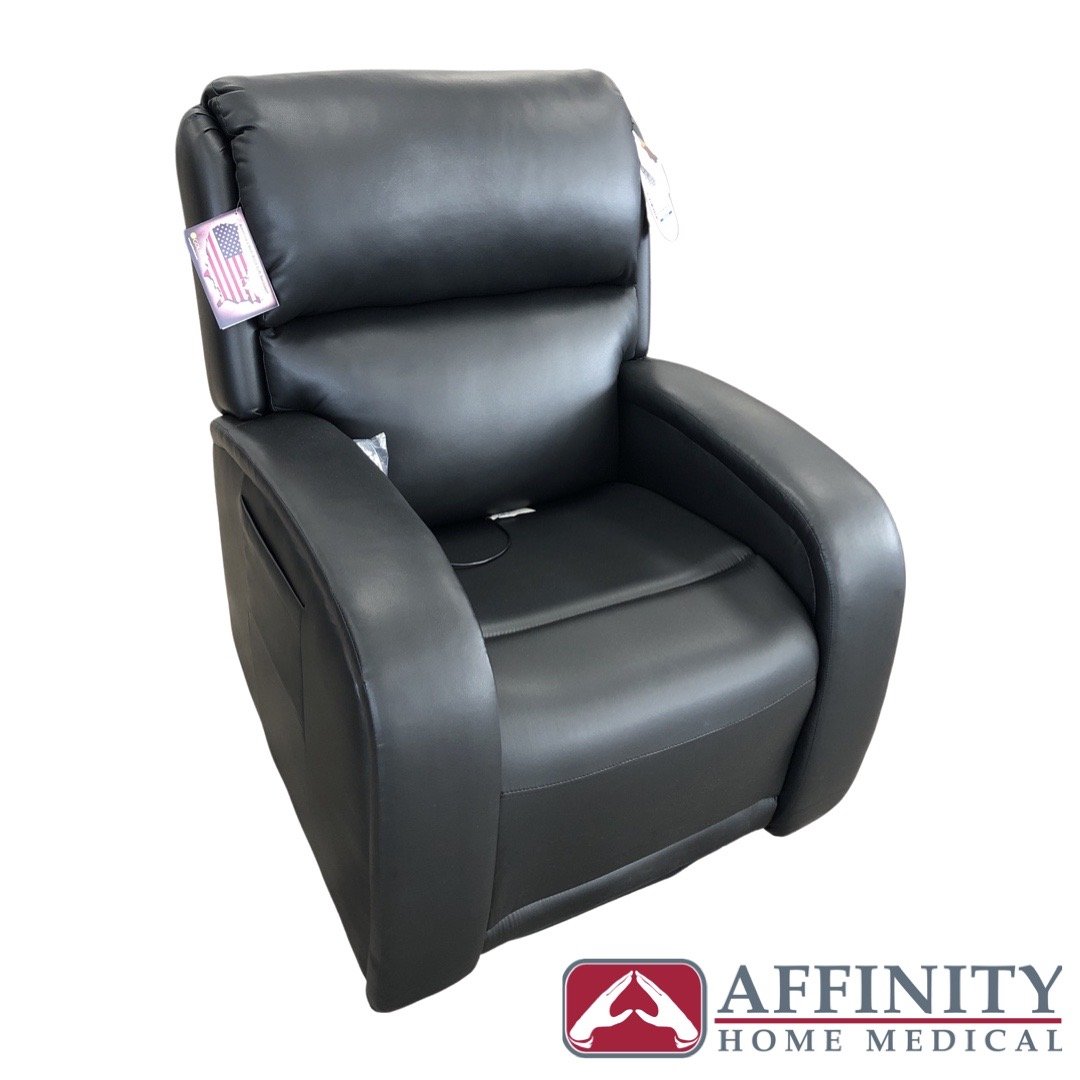 Ez Sleeper PR 761 Maxicomfort with Twilight Luxury Lift Chair - Black Onyx Brisa | Power Recliner for Elderly & Mobility Issues | Perfect for Living Room, Bedroom & Home Theater Relaxation