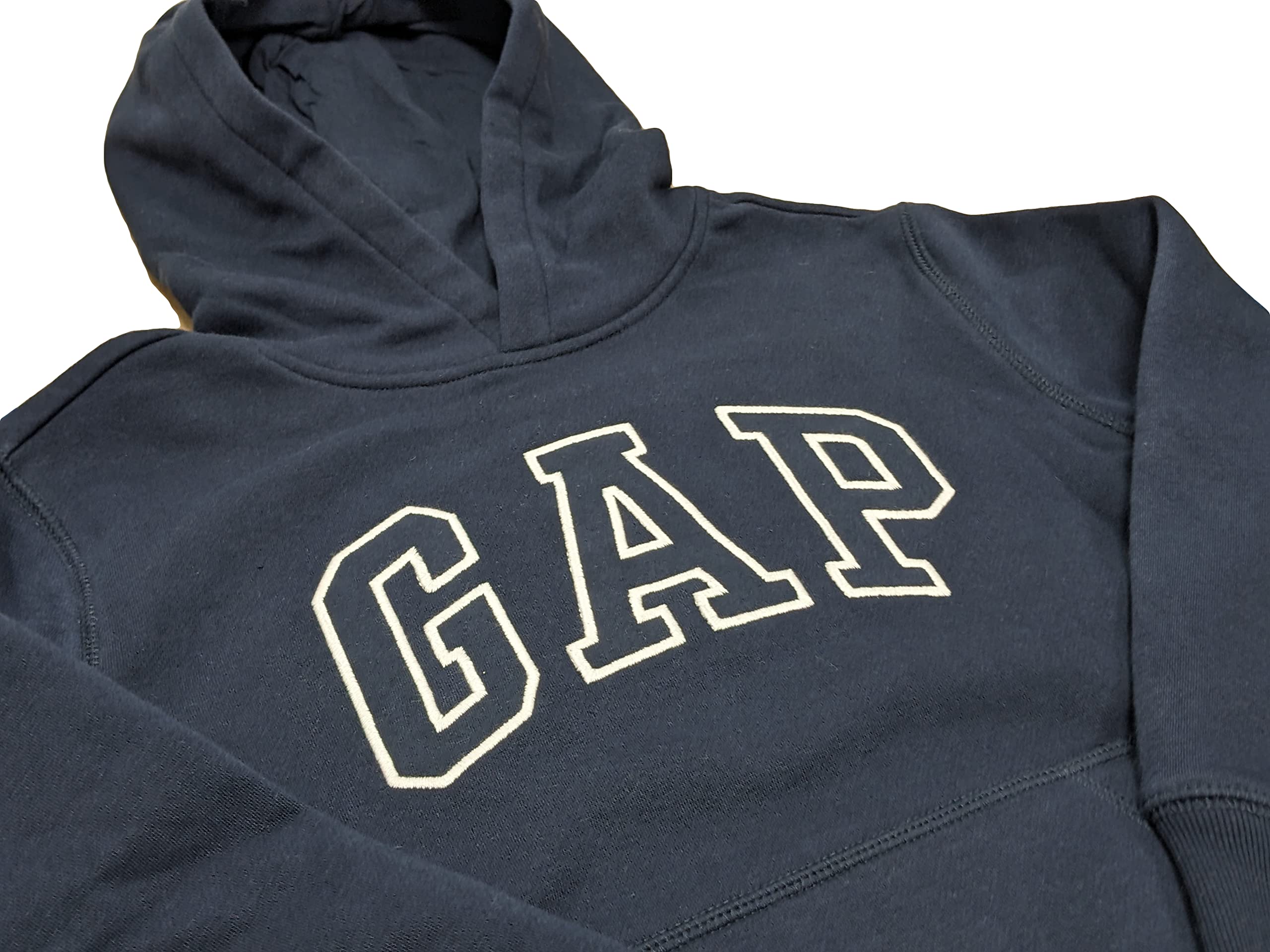 Gap Factory Boys' Arch Logo Pullover Hoodie - Soft Cotton Fleece Hooded Sweatshirt for Kids | School, Playground & Casual Wear