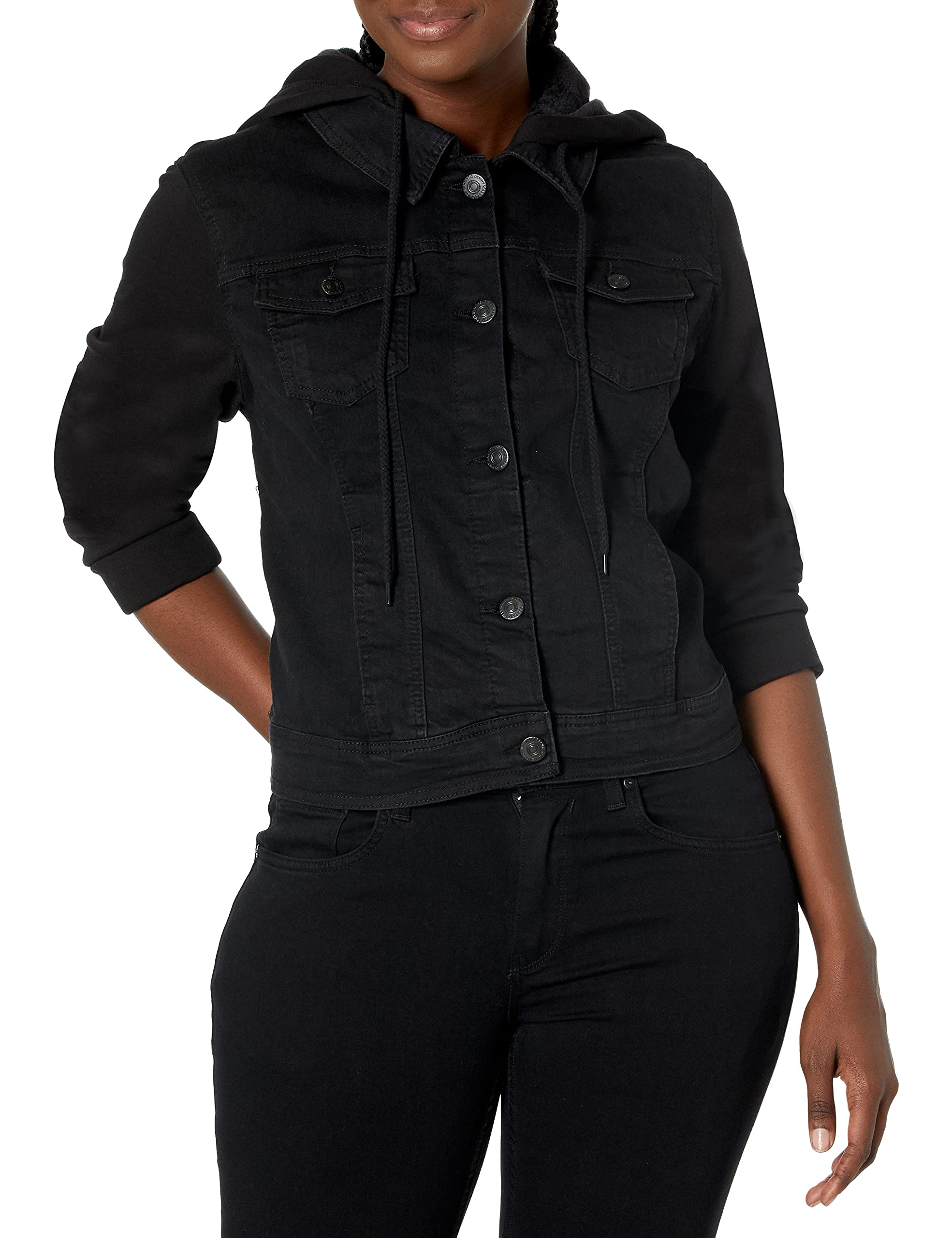 WallFlower Women's Dreamer Denim Jackets for Juniors - Standard & Plus Sizes - Perfect for Casual Outings & Layered Looks