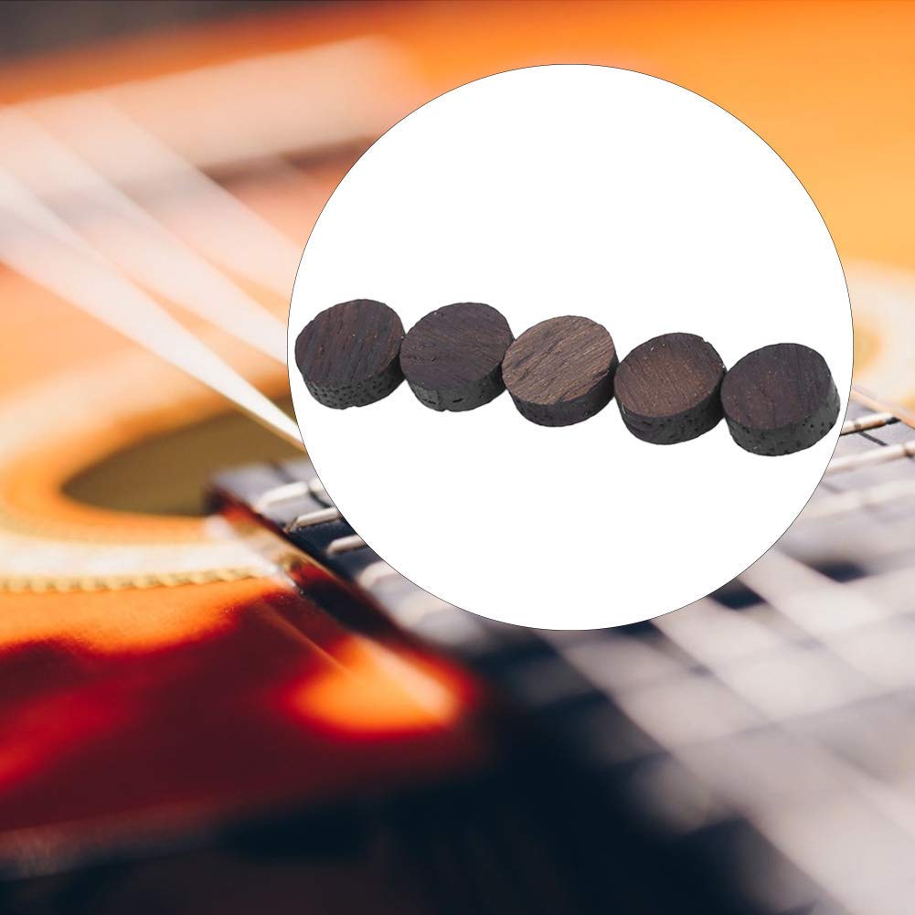 100pcs Premium Rosewood Guitar Fretboard Inlay Dots - Perfect for Folk Guitar Accessories & DIY Luthier Projects - Enhance Playability & Aesthetics for Acoustic and Electric Guitars