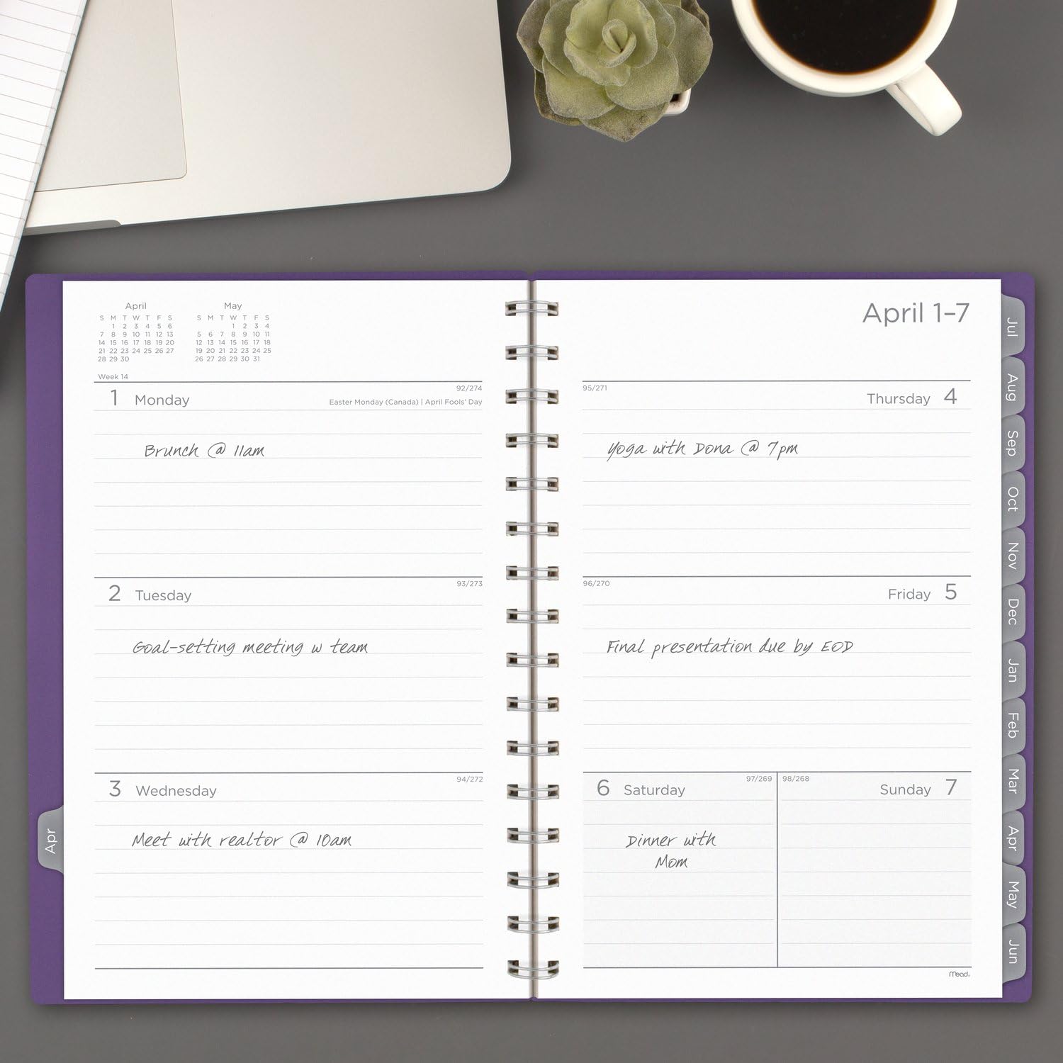 Mead 2024-2025 Academic Planner - Weekly & Monthly Calendar, 5.5