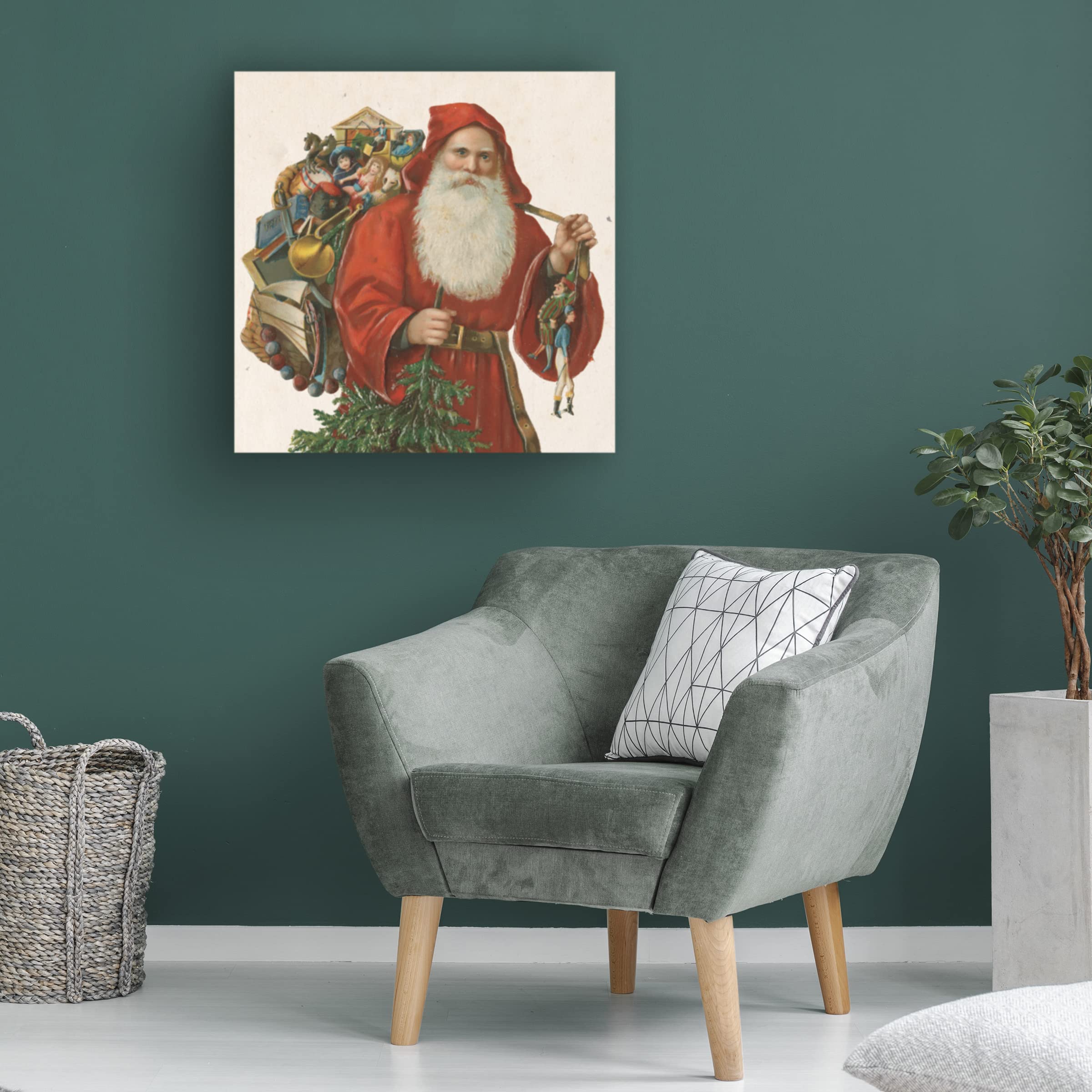 Trademark Fine Art 'Victorian Santa III' Canvas Art Print by Wild Apple Portfolio - Perfect for Christmas Home Decor & Holiday Gifts
