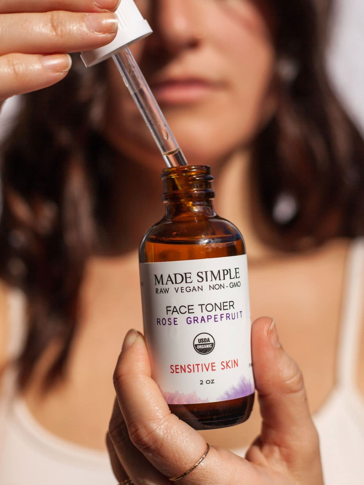 Organic Rose Grapefruit Facial Toner for Glowing Skin - USDA Certified, Vegan & Cruelty-Free - Hydrating & Balancing for Daily Skincare Routine