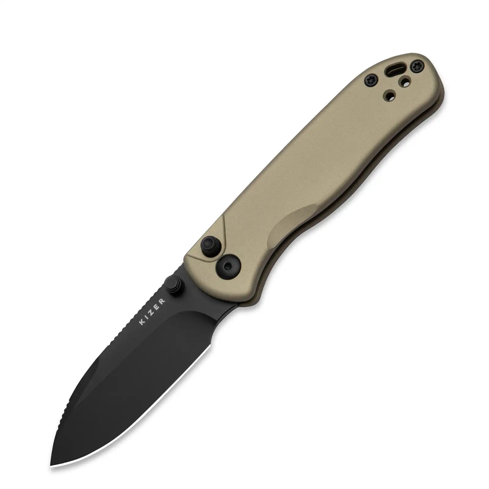 Drop Bear 2 Folding Knife - Aluminum Handle with Compression Lock & Drop Point Blade - Perfect for EDC, Outdoor Adventures, and Tactical Use