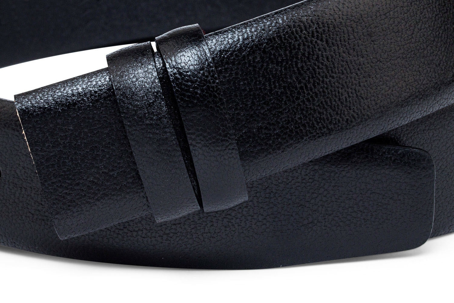 Premium Black Genuine Leather Belt for Men - 1 3/8 Inch (35mm) Width - Compatible with Ferragamo Buckles - Italian Craftsmanship - Perfect for Business, Casual & Formal Occasions
