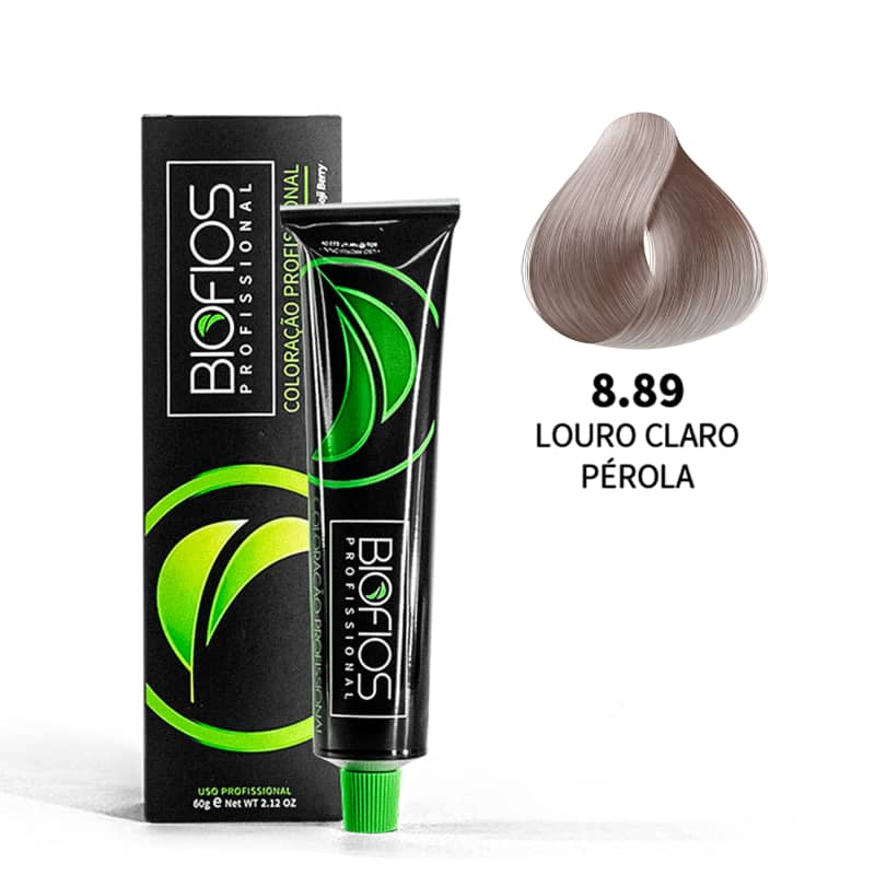 Biofios Professional 8.89 Blonde Clear Permanent Hair Color 60g - Ammonia-Free Lightening Cream for Salon & Home Use