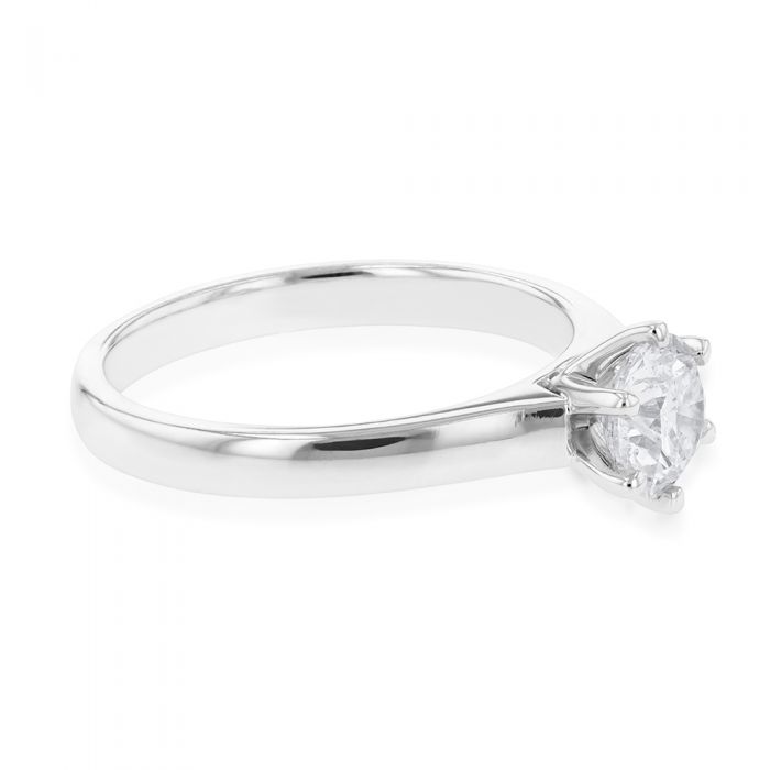 1.00 Carat 18K Gold Solitaire Diamond Engagement Ring with 6-Prong Setting - Perfect for Proposals, Anniversaries & Special Occasions