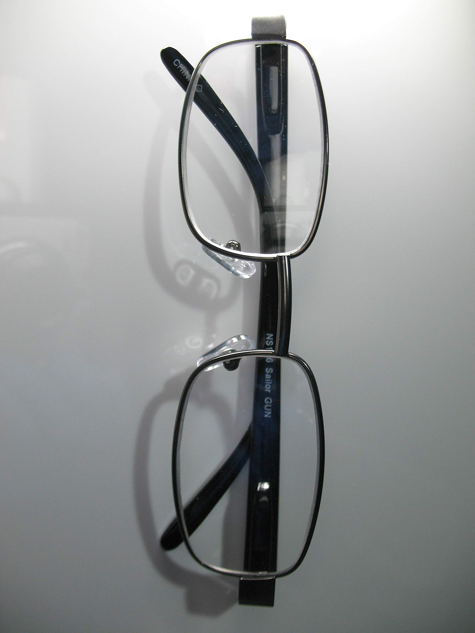 Foster Grant Sailor Black Rectangular Reading Glasses +2.75 Strength - Classic Eyewear for Men & Women - Perfect for Reading Books, Using Smartphones, and Computer Work