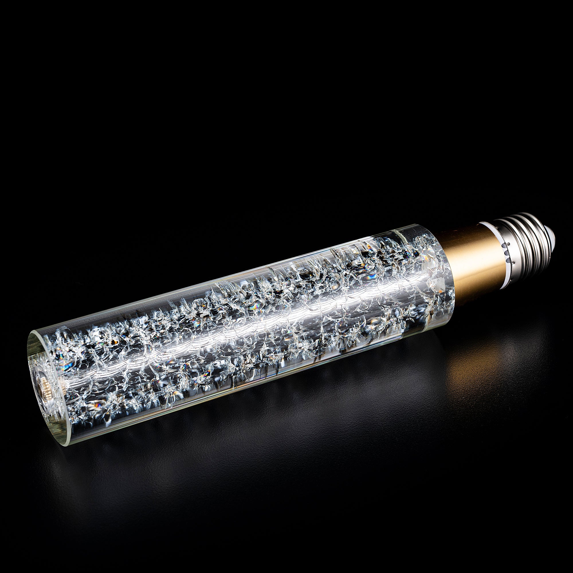 ICICLE CYLINDER Crystal LED Light Bulb - Large Size, Energy Efficient, Dimmable Decorative Lighting for Chandeliers, Christmas Trees & Home Decor