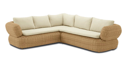 Vieste Modern Corner Sectional Sofa Set - 5-Piece L-Shaped Couch with Ottoman for Living Room, Lounge & Family Room - Comfortable Fabric Upholstered Sectional Couch Set for Home Decor