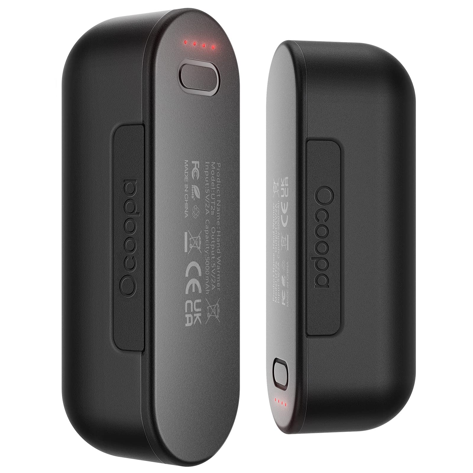 OCOOPA Rechargeable Hand Warmers 2 Pack - 10000mAh USB-C Portable Heater with 4 Heat Levels up to 136°F - Magnetic Electric Hand Warmer for Raynaud's, Golf, Hiking, Skiing & Winter Outdoor Activities - Perfect Tech Gift for Men & Women (UT2s MagTwins)
