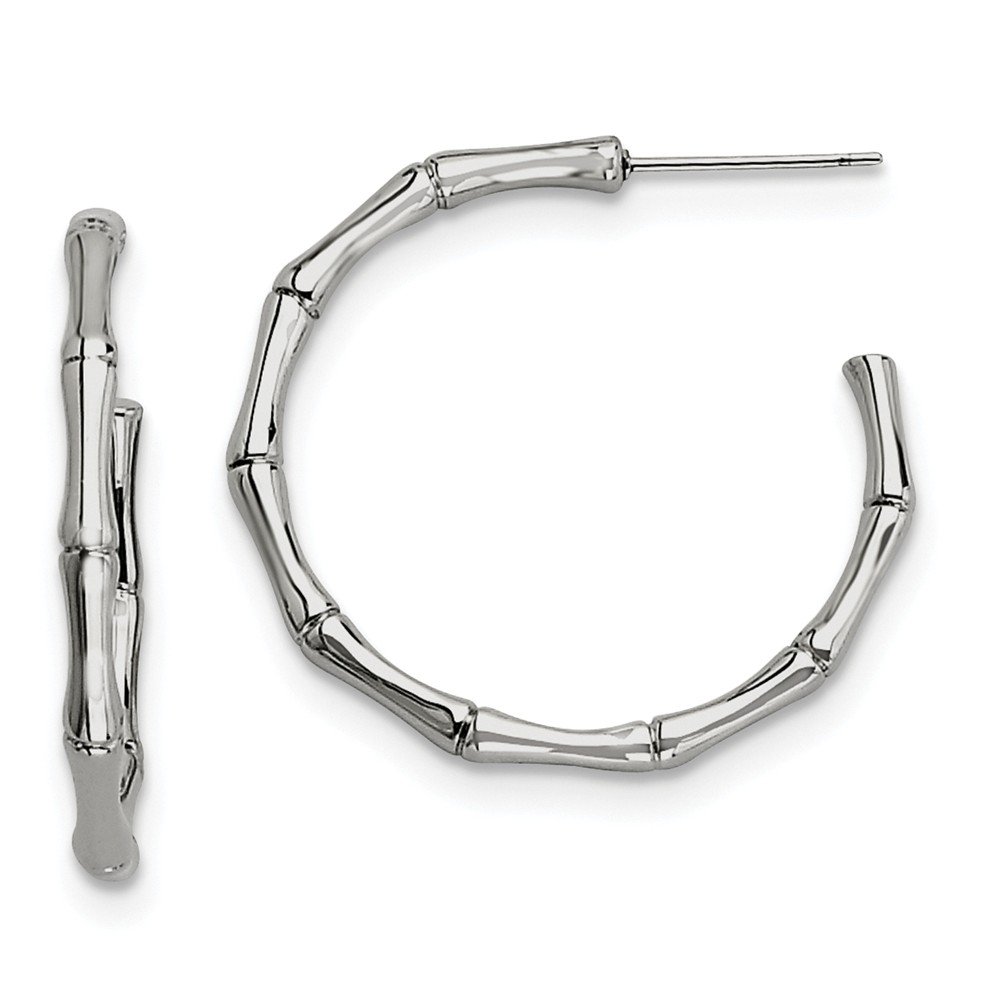 Polished Stainless Steel J Hoop Earrings for Women - Hypoallergenic & Tarnish-Free Dangle Ear Jewelry - Perfect for Everyday Wear, Parties & Gifts