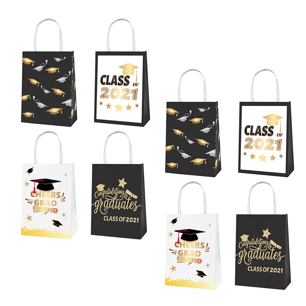 Bestoyard 8pcs Graduation Gift Bags - Candy Pouches for Party Snacks