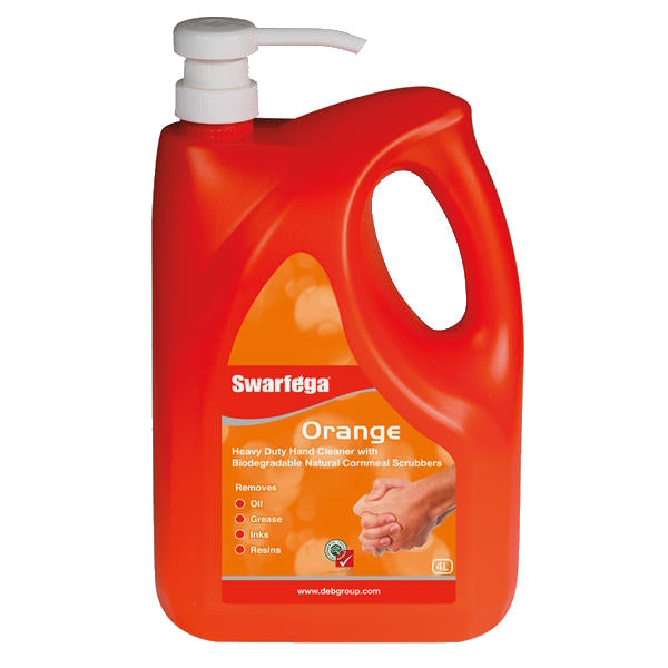 SC Johnson Deb Swarfega Orange Heavy Duty Hand Cleaner - Industrial Strength for Grease, Oil & Dirt - Ideal for Mechanics, Construction & DIY Projects