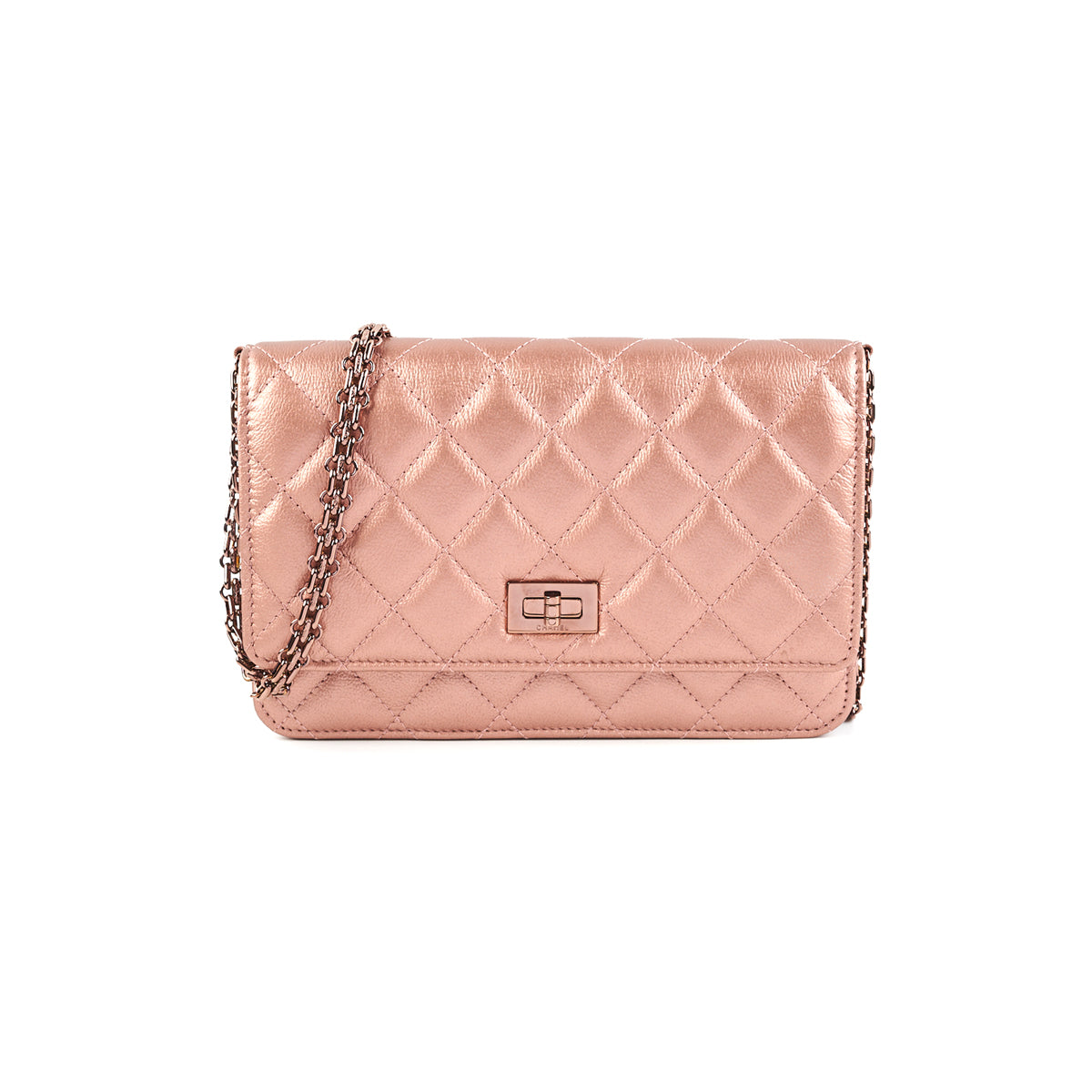 Chanel Reissue Wallet On Chain (WOC) Rose Gold Crossbody Bag - Luxury Designer Handbag for Women | Perfect for Evening Parties, Date Nights & Special Occasions