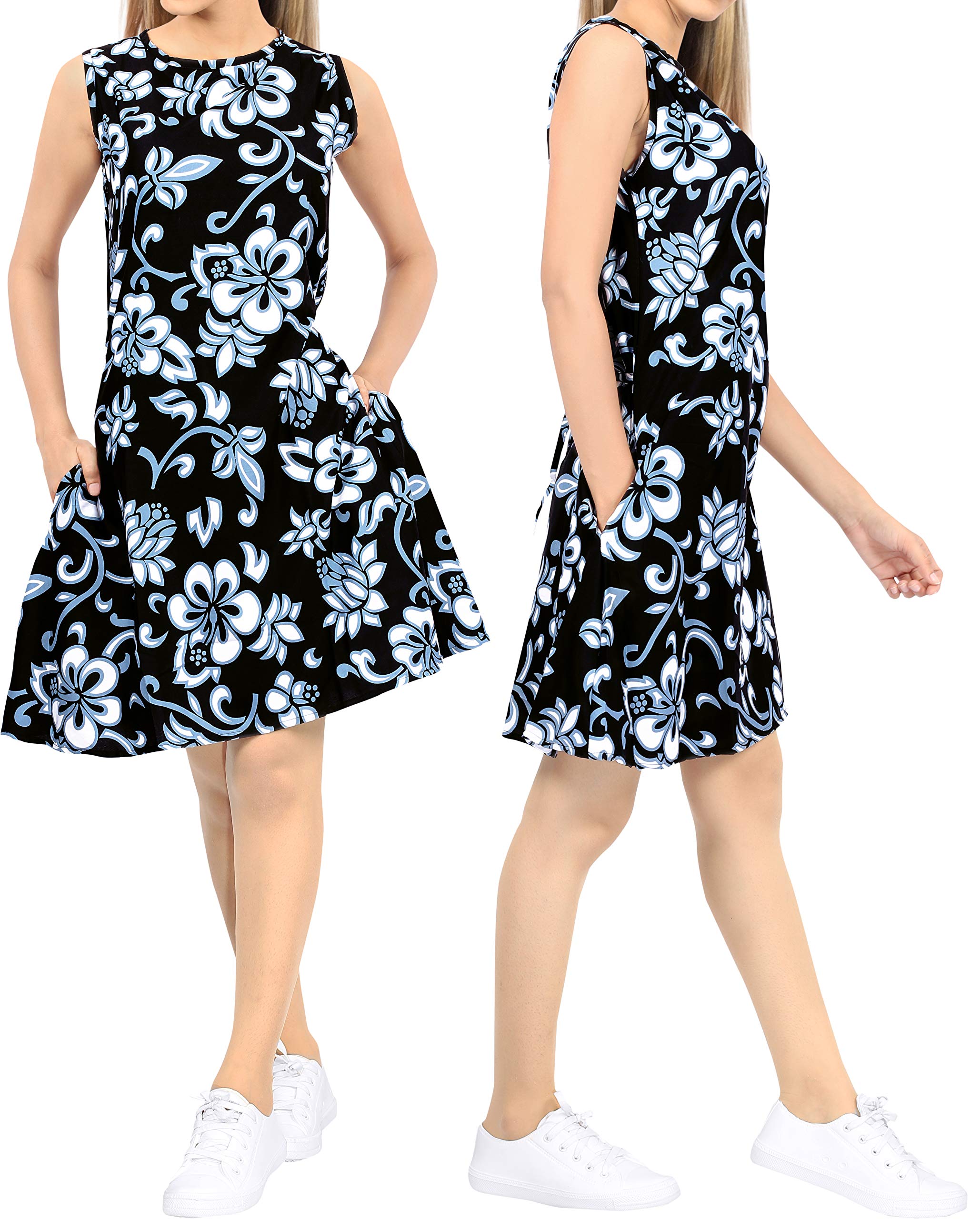 LA LEELA Women's Hawaiian Floral Beach Cover Up - Lightweight Swimwear Coverup for Pool, Vacation & Summer Outfits | Perfect for Beach, Resort & Tropical Getaways