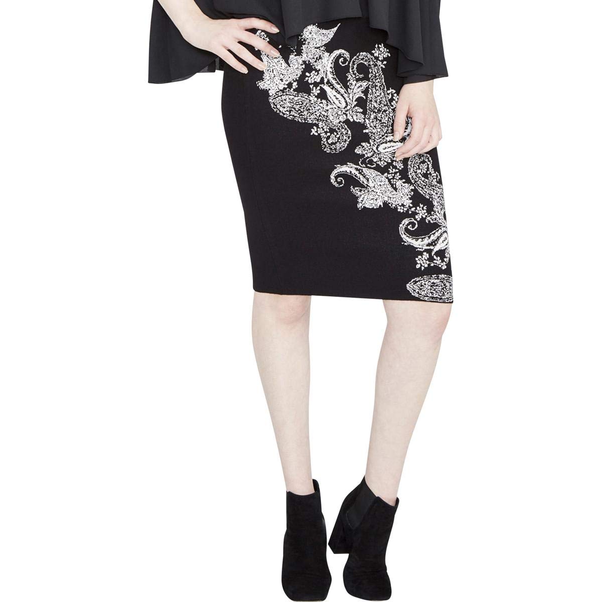 Rachel Roy Women's Paisley Print Pencil Skirt for Office & Party Wear