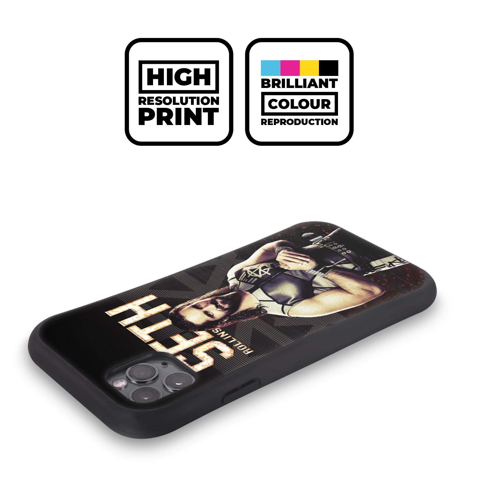 Official WWE Seth Rollins iPhone 13 Pro Max Case - Licensed Hybrid Protective Cover for Apple iPhone 13 Pro Max - Perfect for WWE Fans, Sports Enthusiasts & Daily Use