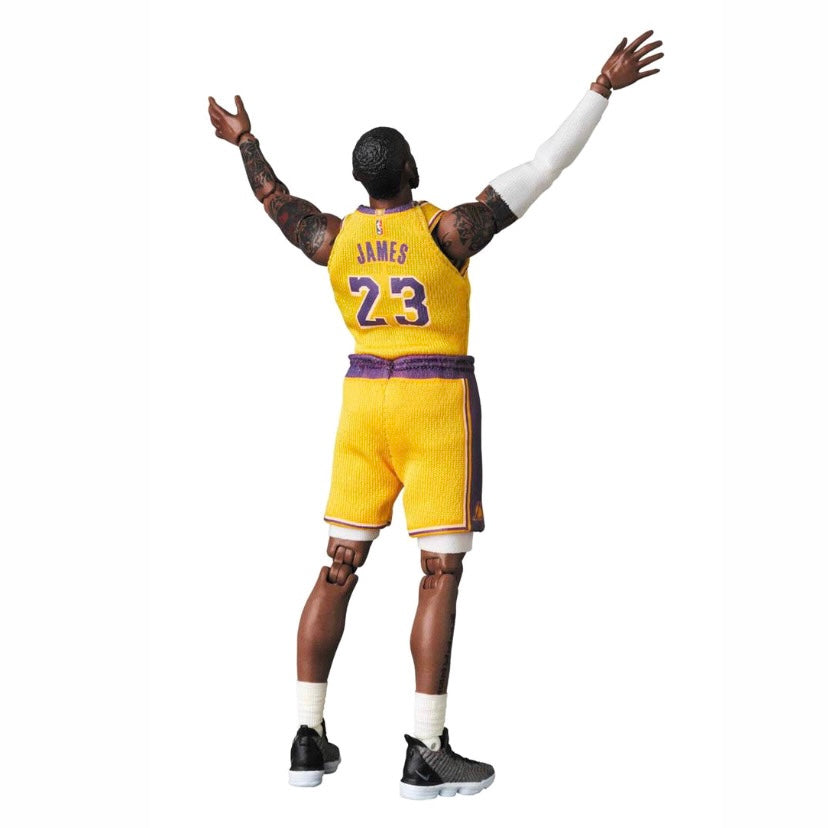 MAFEX LeBron James Lakers Home Team Action Figure Box Set - NBA Collectible for Fans & Display - Perfect for Gifts, Game Room Decor, and Basketball Memorabilia Collection