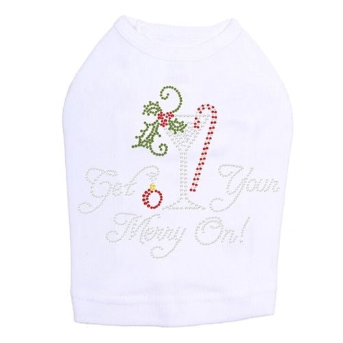 Christmas Martini Dog Tank Top - Festive Holiday Pet Apparel in Multiple Colors - Perfect for Christmas Parties & Pet Photos