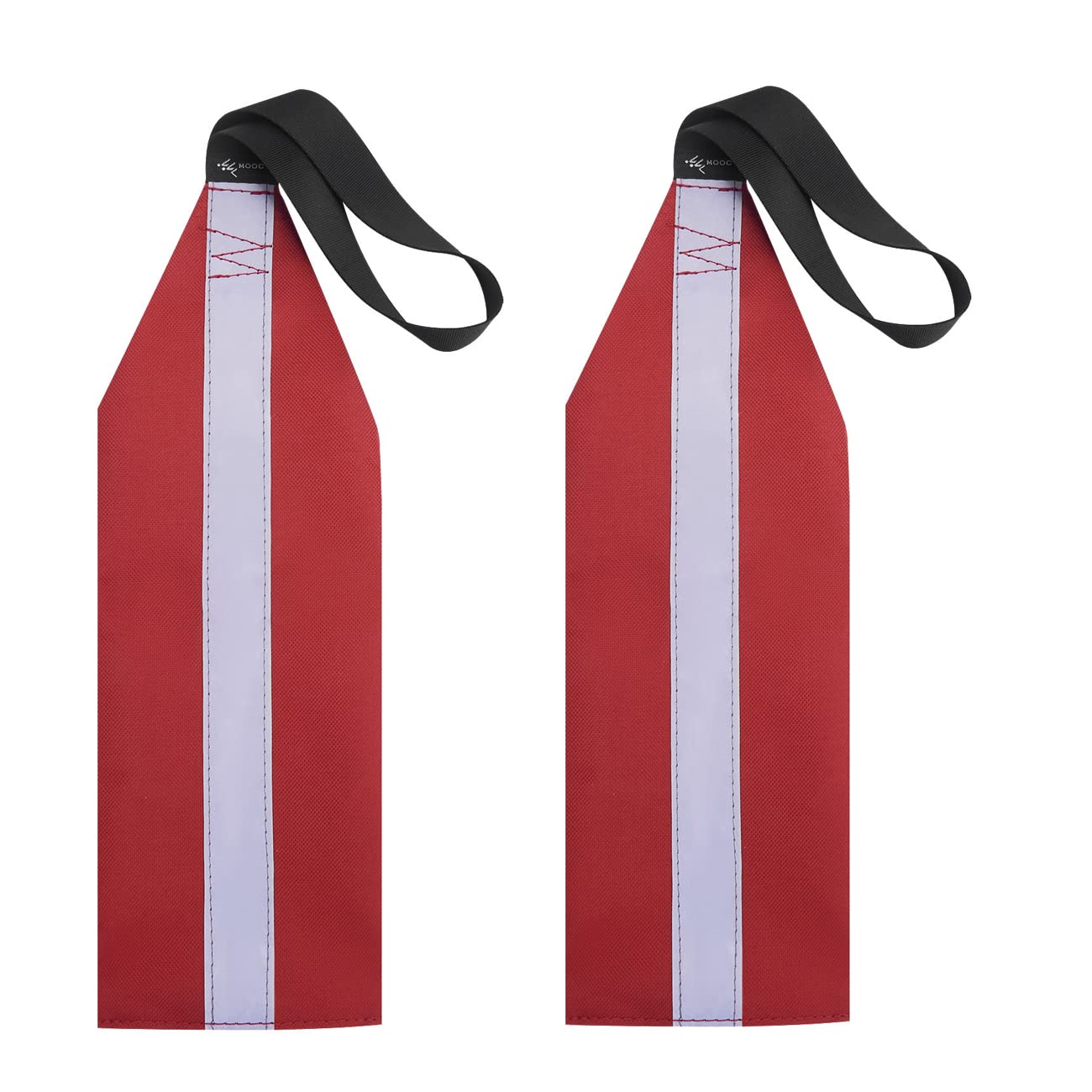 MOOCY Red Safety Flags for Long Load - High Visibility Tow Flag with Durable Webbing for Kayak, Trailer, SUP, Canoe & Truck - Essential Safety Accessories Kit for Towing, Hauling & Outdoor Adventures