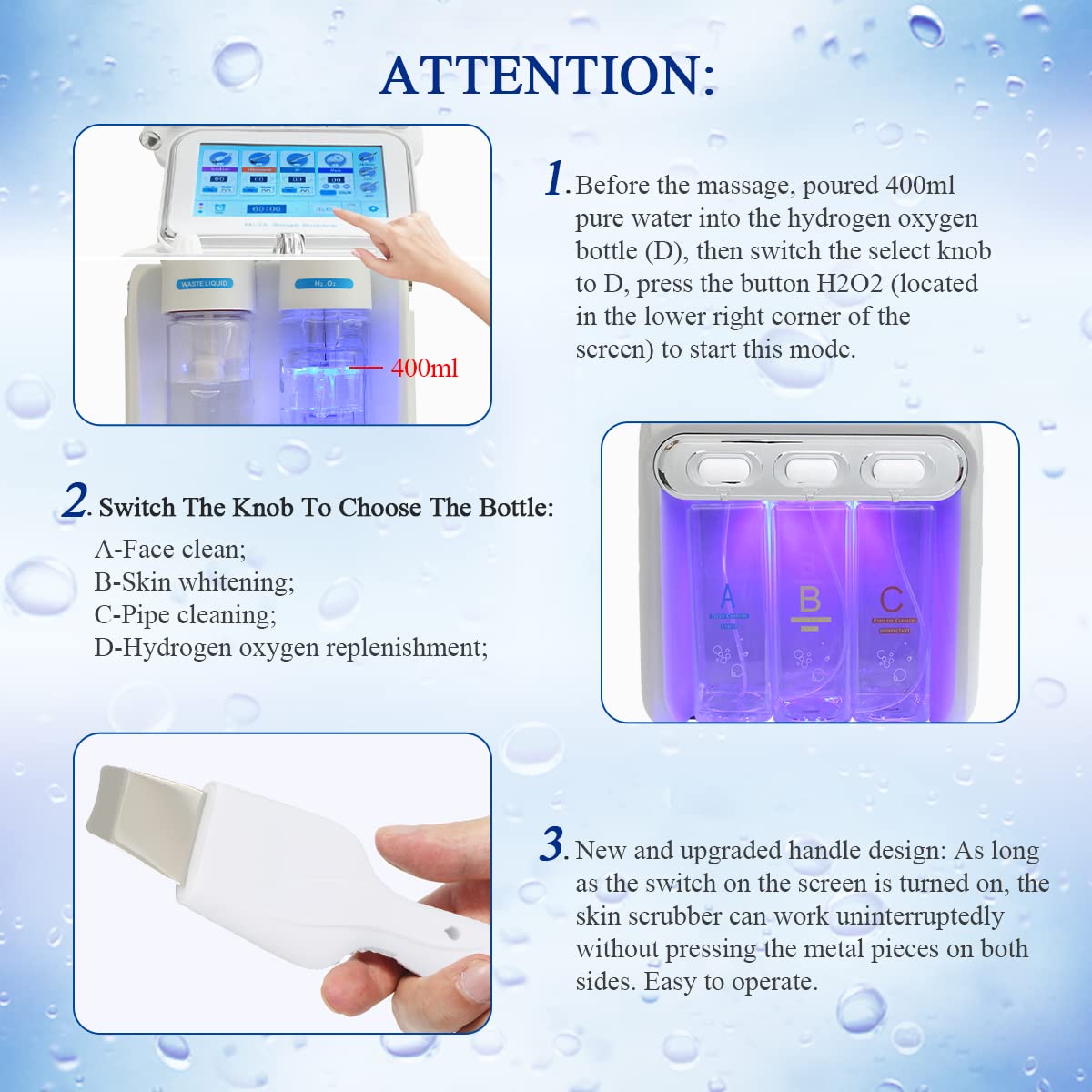 FAZJEUNE Professional Hydro Oxygen Jet Micro Bubbles Sprayer - 7 Color LED Facial Mask Pore Cleaner for Blackhead Removal & Microdermabrasion | Home & Spa Skin Care Beauty Machine for Deep Cleansing & Rejuvenation