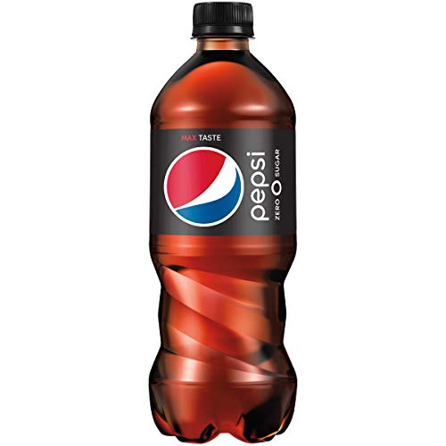 Zero Pepsi 20 oz Soda Bottles (Pack of 24) - Sugar-Free Carbonated Soft Drink for Parties, BBQs & Office Refreshments