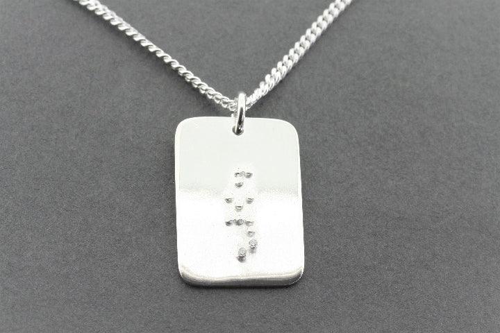 Hope Braille Dog Tag Pendant Necklace - Personalized Engraved Pet ID Tag for Blind Dogs - Perfect for Training, Safety & Daily Walks