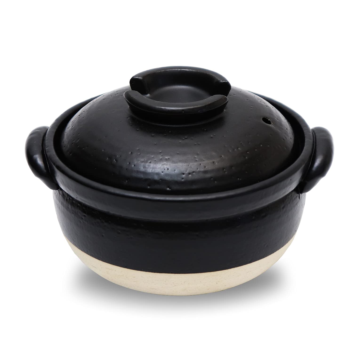 Premium Japanese Donabe Clay Rice Cooker Pot - Authentic Handmade in Japan, 1-2 Cup Capacity, Double Lids, Microwave & Stovetop Safe - Perfect for Sushi Rice, Hot Pot & Traditional Japanese Cooking