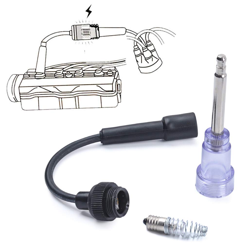 MIKKUPPA Small Inline Spark Plug Tester - Compatible with Motorcycles, Lawn Mowers & Small Engines | Easy Ignition System Diagnosis for DIY Mechanics & Small Engine Repair