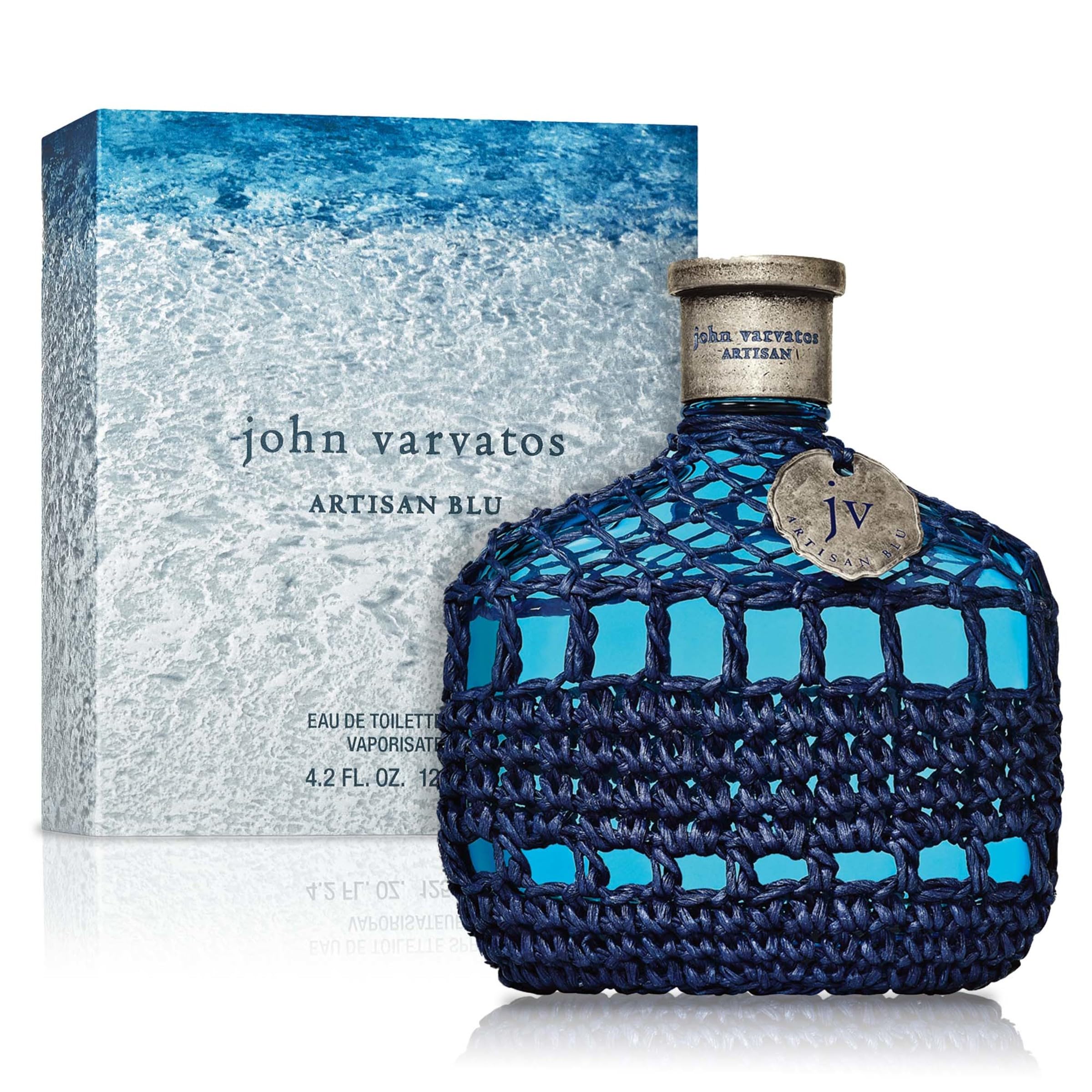 John Varvatos Artisan Blu Eau de Toilette for Men - Fresh Marine Fougere Cologne with Basil, Pine & Geranium Notes | Daytime & Evening Wear, Gift for Him, Office & Date Night Fragrance