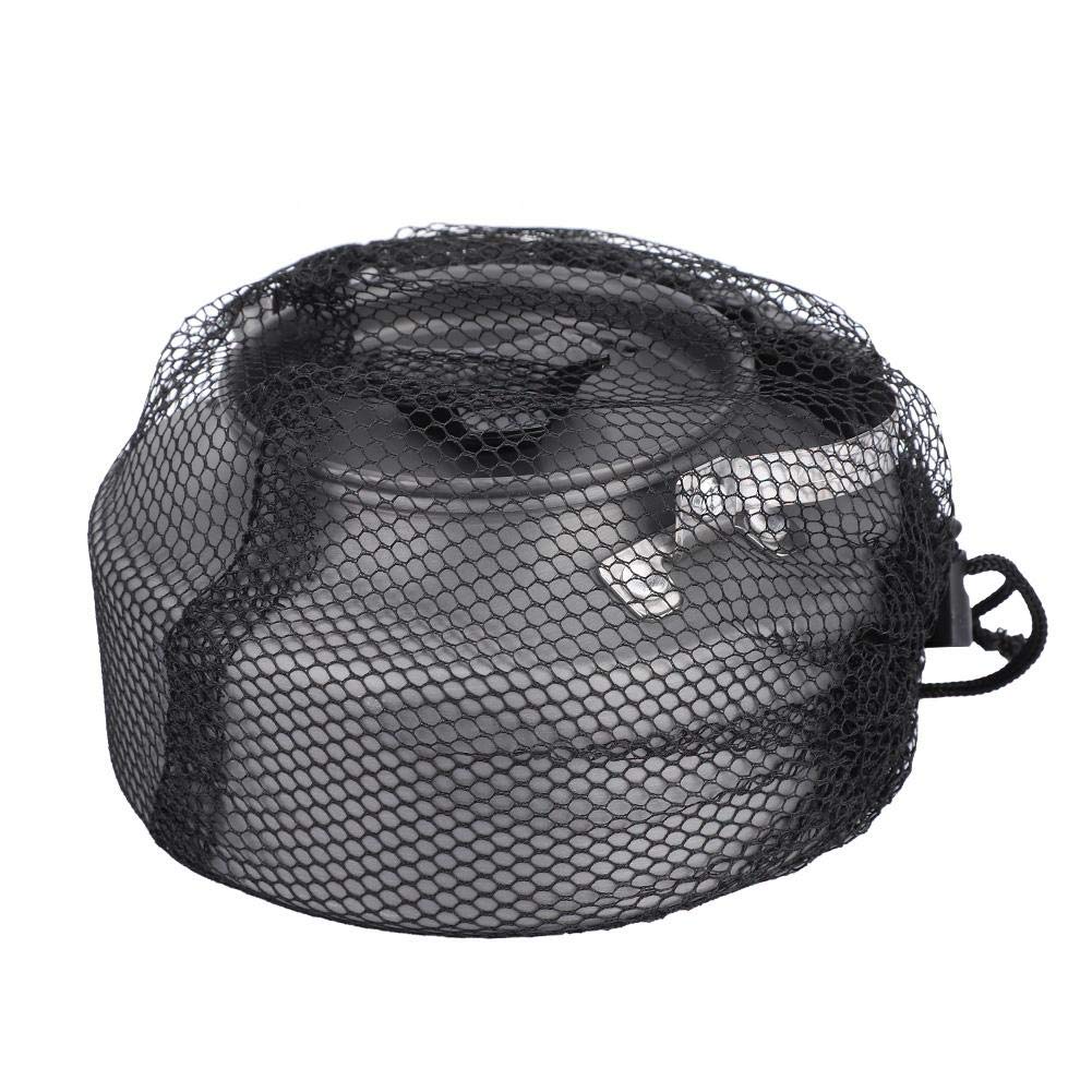 Portable Camping Tea Kettle - Stainless Steel Travel Tea Pot for Outdoor Adventures, Hiking, Backpacking & Home Kitchen Use (Black) - Perfect for Campfire Brewing & RV Trips
