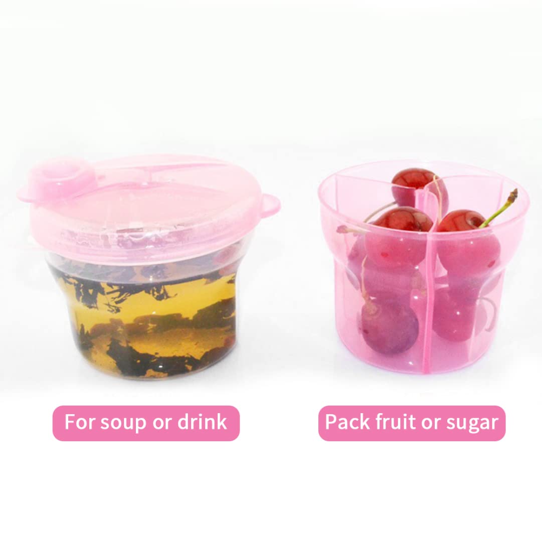 Baby Formula Dispenser & Powder Storage Container - Portable Milk Powder Organizer for Travel, Outdoor, Snacks - BPA-Free Food Box with Measuring Scoop (Pink) | Perfect for On-the-Go Feeding, Daycare & Family Outings