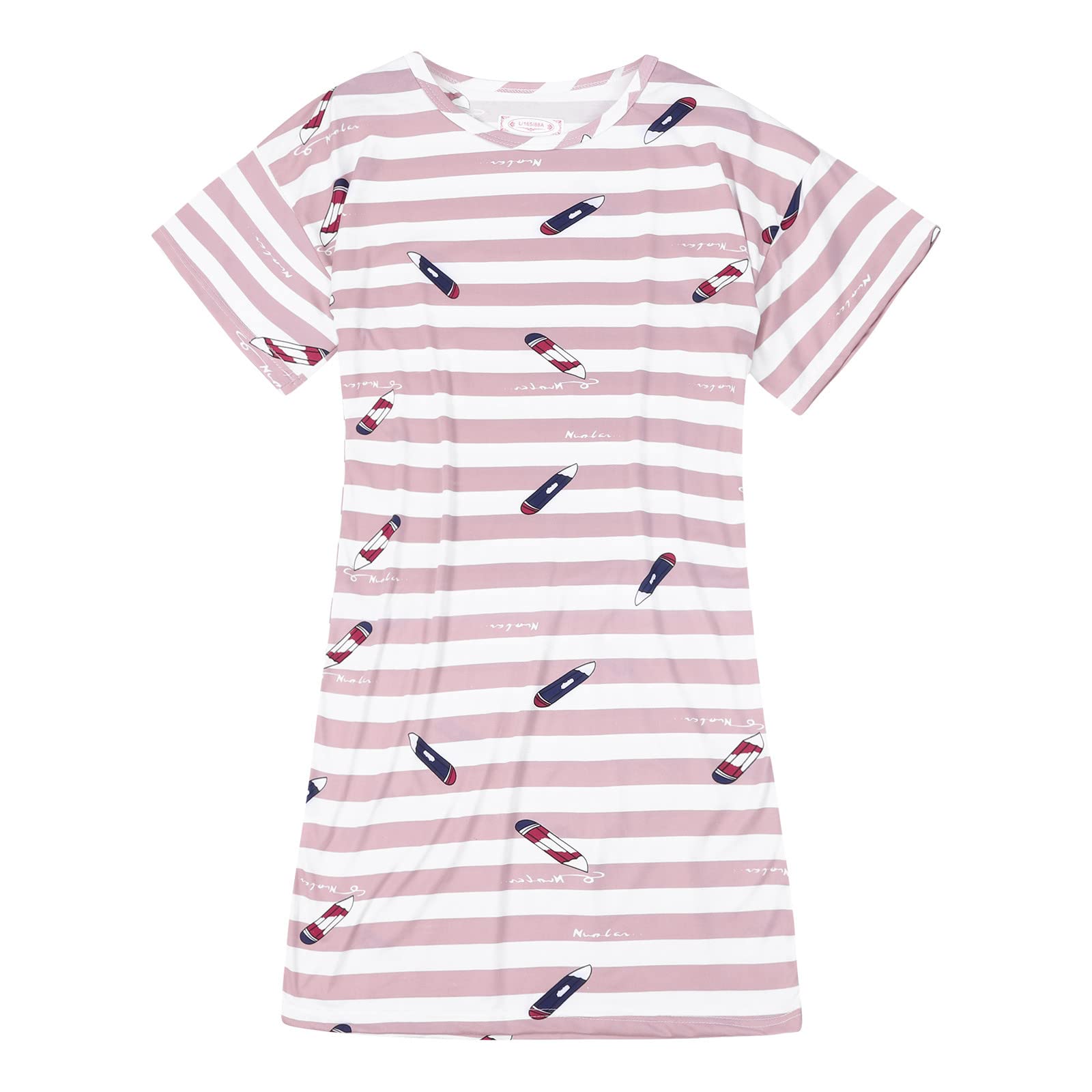 Women's Western Style Casual Pajama Set - Short Sleeve Printed Sleepwear & Nightdress in Soft Silk Fabric | Perfect for Lounging, Sleepovers and Relaxing at Home