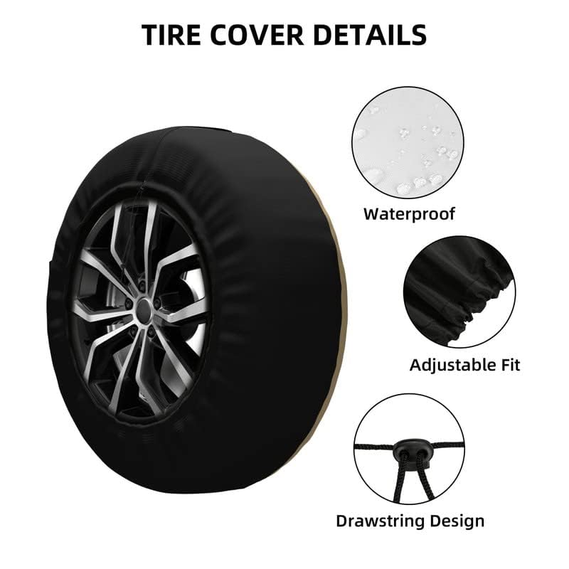 Universal 14 Inch Spare Tire Cover - Weatherproof Wheel Protector for RV, Camper, Travel Trailer, SUV & Truck | Outdoor Adventure & Road Trip Essential
