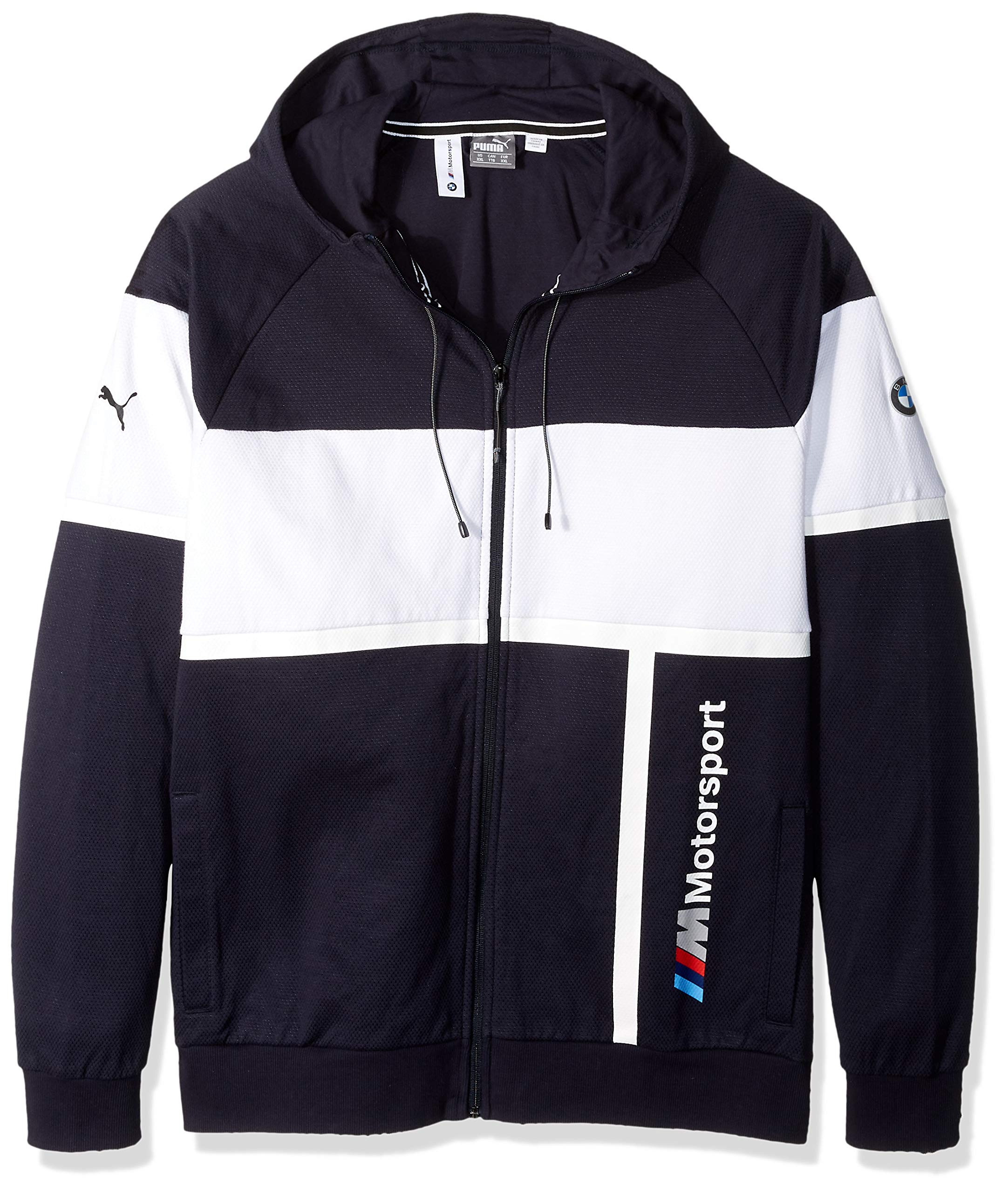 BMW Motorsport Men's Full Zip Hoodie - Stylish & Comfortable Jacket for Racing Fans, Casual Wear & Outdoor Activities