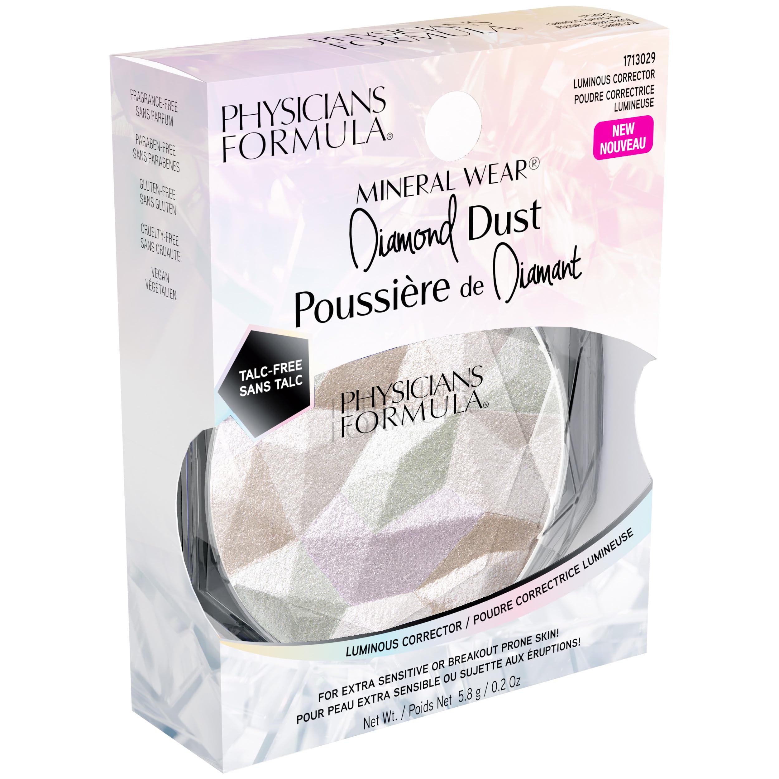 Physicians Formula Mineral Wear Diamond Dust Talc-Free Powder & Serum Hybrid - Radiant Soft-Focus Finish with Vitamin E & Diamond Dust | Cruelty-Free, Vegan Luminous Corrector | Perfect for Daily Wear & Special Occasion Makeup
