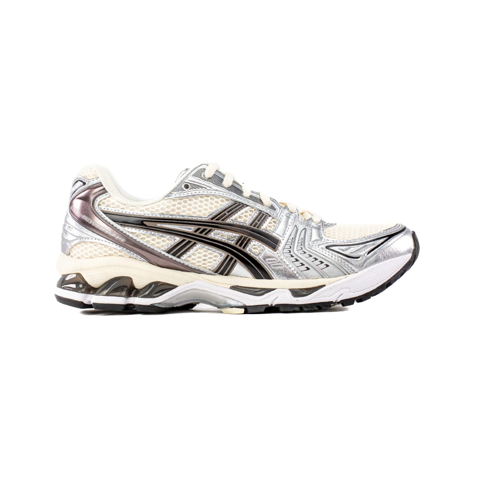 ASICS Gel Kayano 14 Running Shoes for Men & Women - Cream Black Metallic Plum Colorway (2023) - Lightweight Cushioned Sneakers for Jogging, Gym Workouts & Everyday Wear
