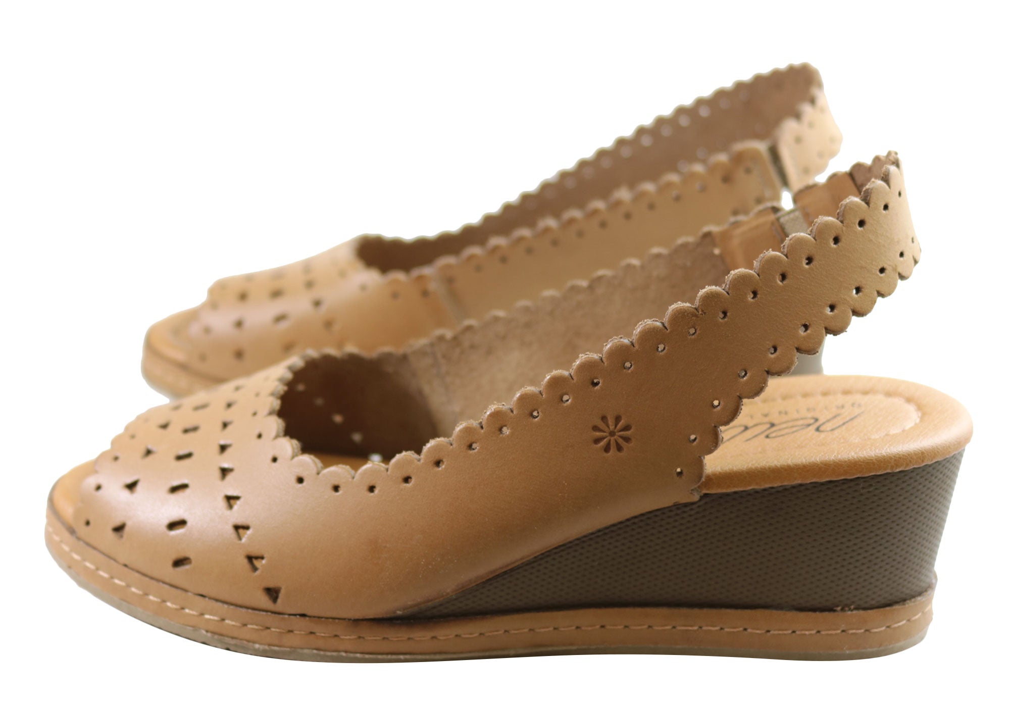 Emberly Women's Leather Wedge Sandals - Handmade in Brazil - Comfortable Summer Shoes for Beach, Vacation & Casual Outfits