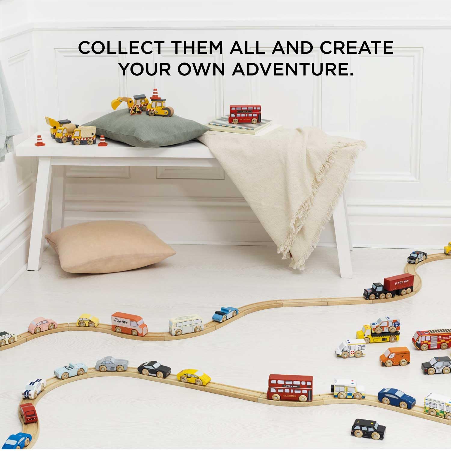 Le Toy Van New York Car Set - Premium Wooden Toy Cars for Kids Ages 3+ | Educational Wooden Vehicles for Toddlers, Pretend Play & City Adventure Scenes