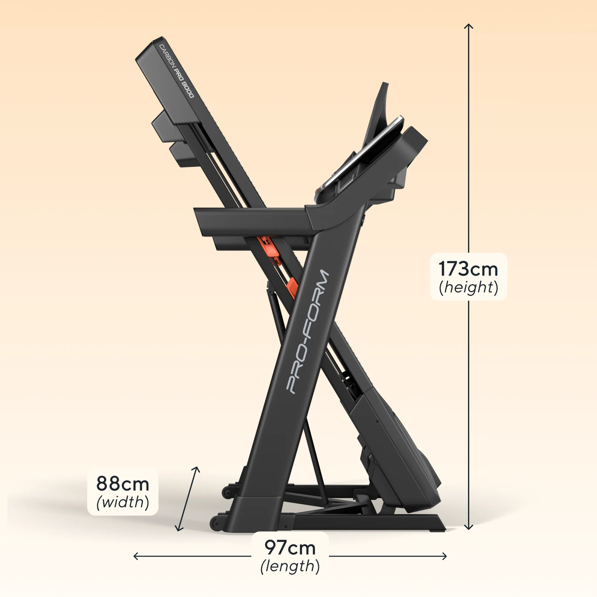 ProForm Carbon Pro 9000 Treadmill - High Performance Running Machine for Home Gym, Cardio Workout & Fitness Training - Perfect for Small Spaces & Apartment Living