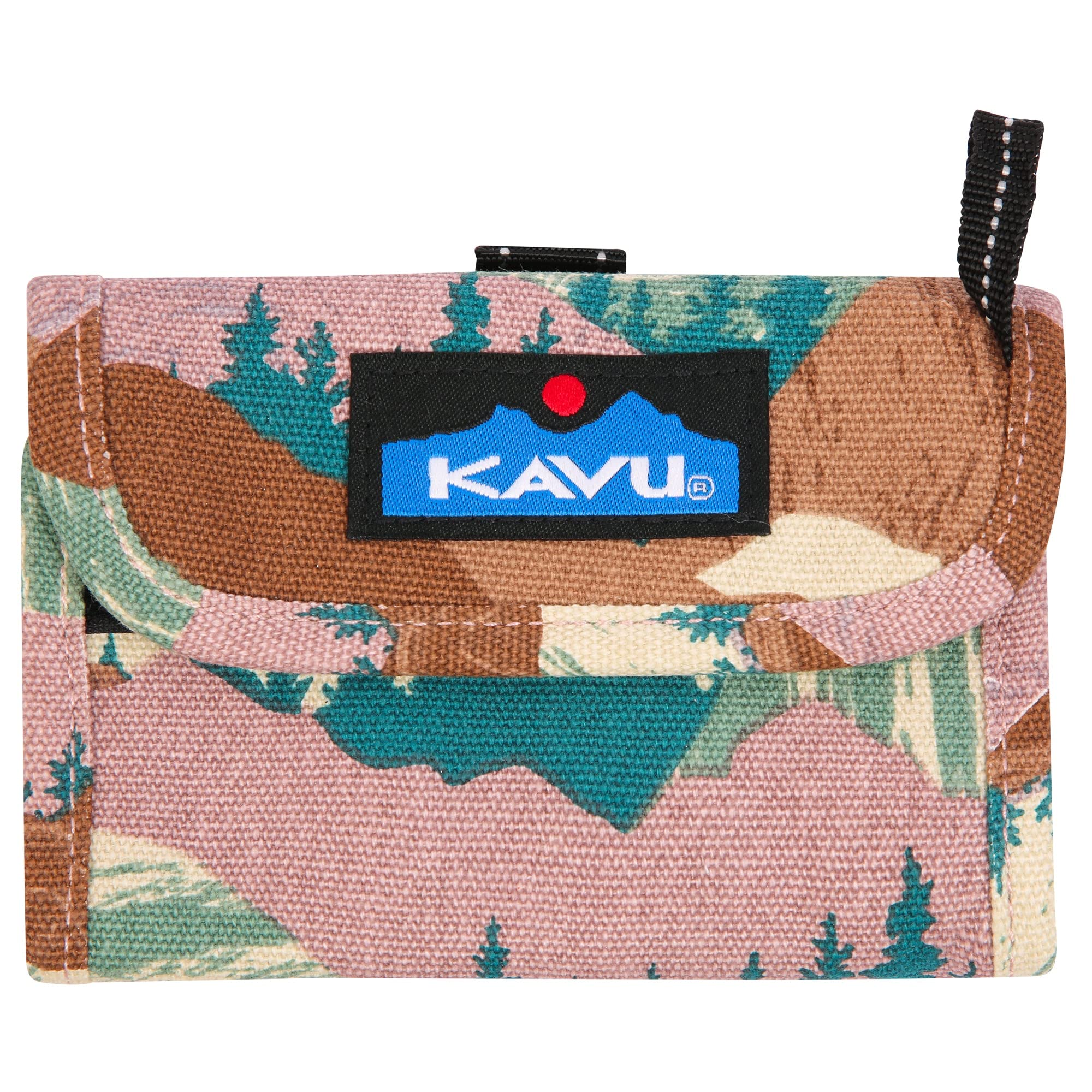KAVU Wally Trifold Wallet with Coin Pocket & Key Ring - Slim RFID Blocking Leather Wallet for Men - Perfect for Travel, Everyday Carry & Outdoor Adventures