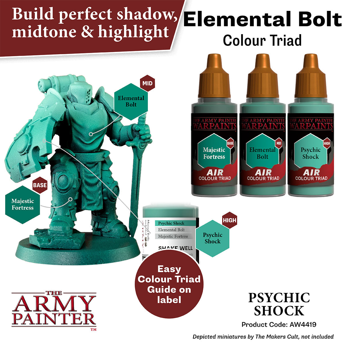 Warpaints Air: Psychic Shock - Premium Makeup & Cosmetics for Halloween, Fantasy, and Theatrical Looks - Perfect for Costume Parties, Cosplay, and Special Effects