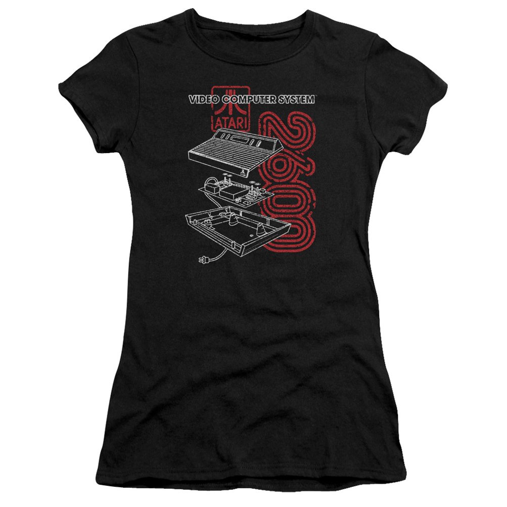 Vintage Atari 2600 Video Game T-Shirt for Women - Retro Gaming Computer System Graphic Tee | Perfect for Gamers, Cosplay & 80s Theme Parties