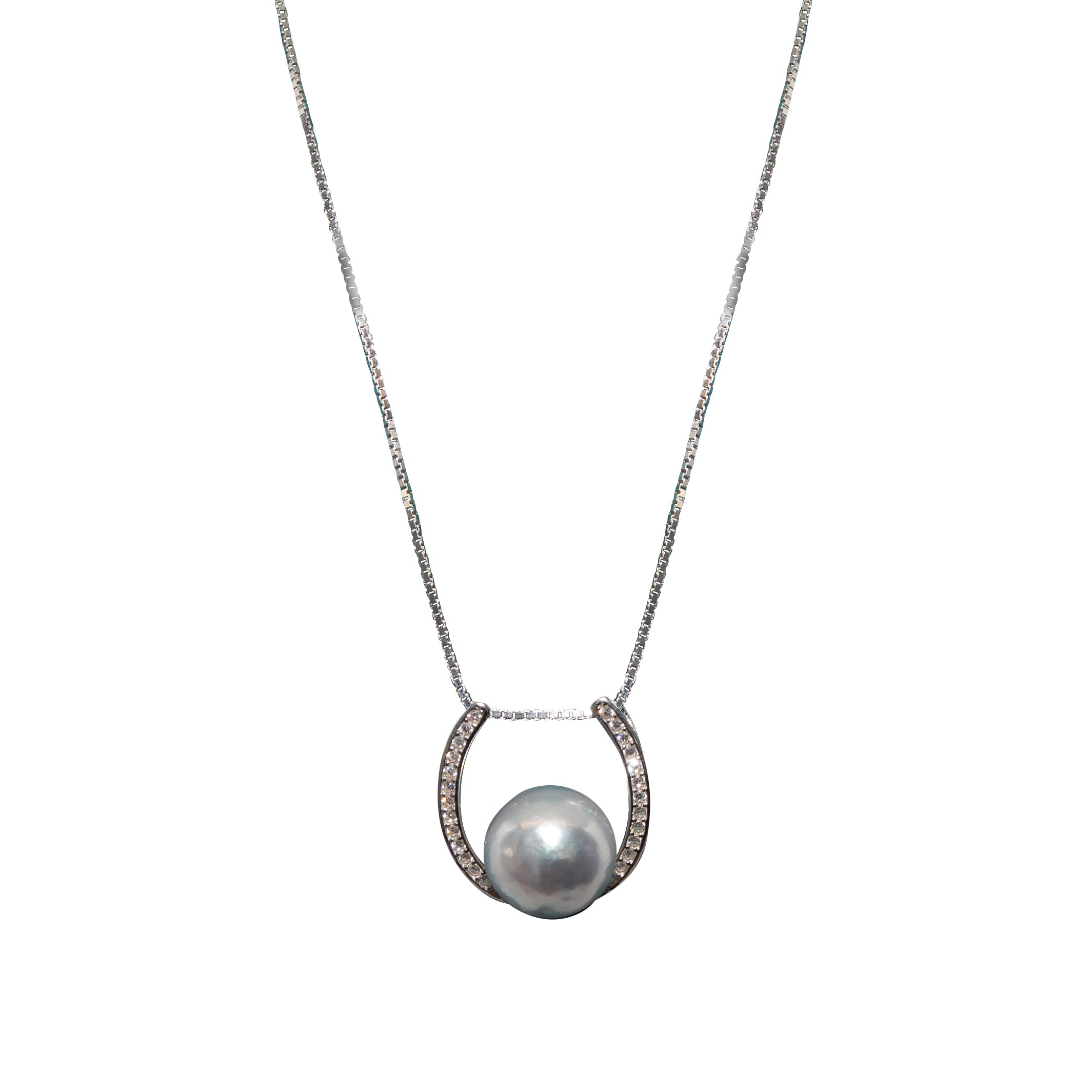 Elegant Akoya Seawater Pearl Silver Necklace for Women - Perfect for Weddings, Parties & Special Occasions