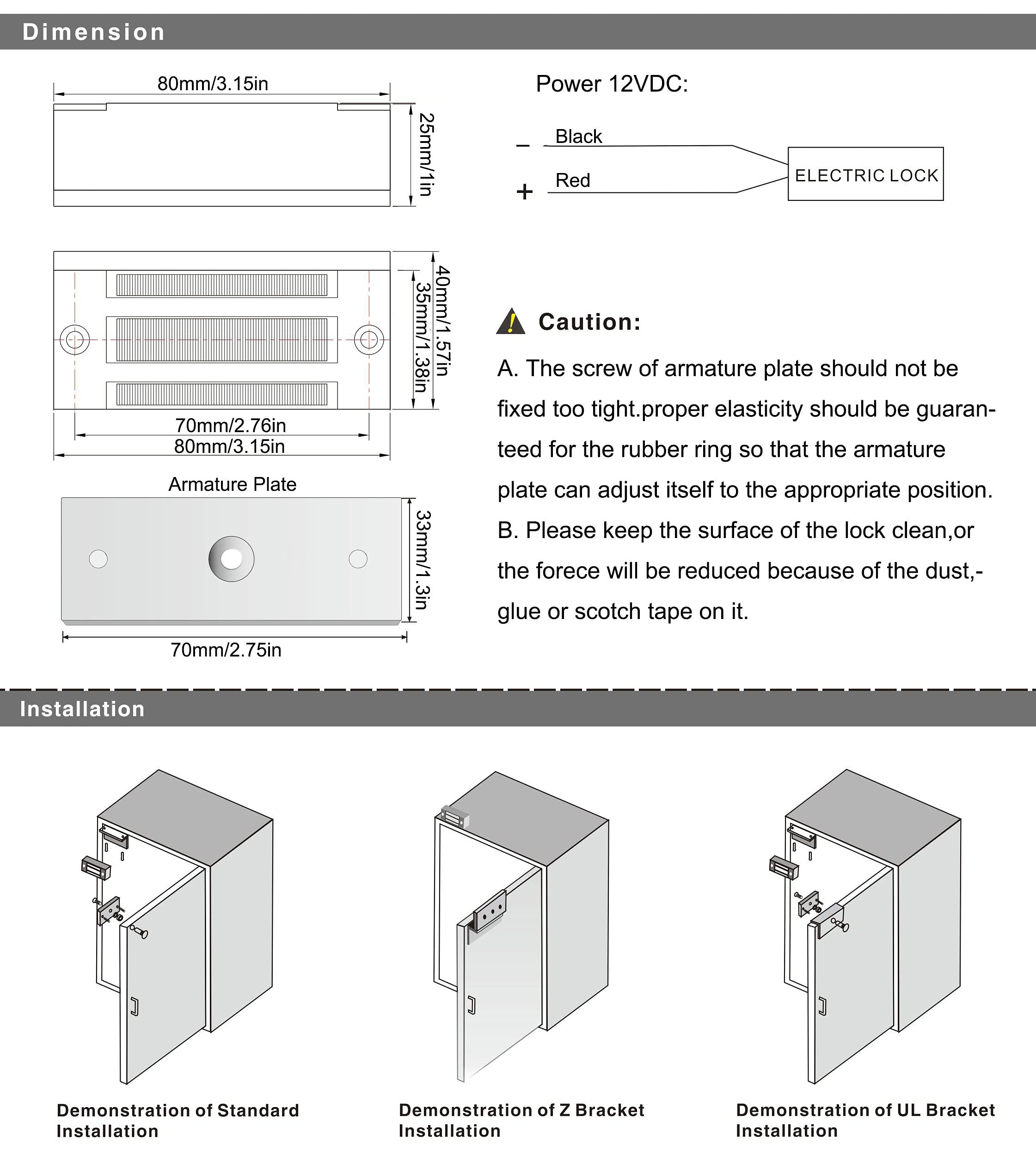 UHPPOTE RFID Door Access Control System - 130LB Electromagnetic Lock for Home & Office Security | Smart Entry Solution for Apartments, Gated Communities & Commercial Buildings